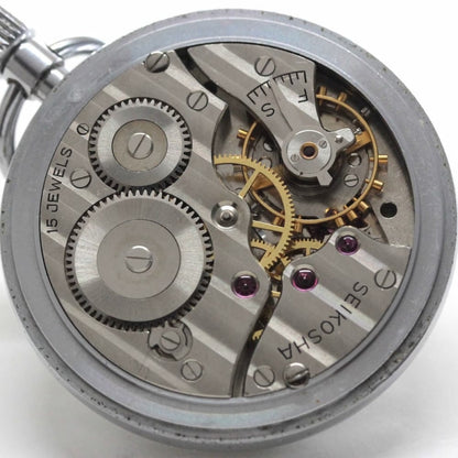昭和38年の19セイコー鉄道時計/15石/秒針止め機能/絶版時計/19seiko-1177