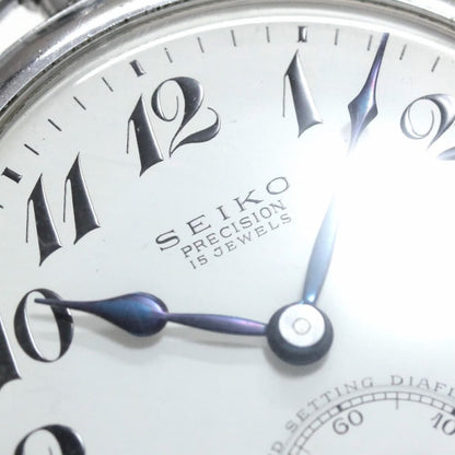 昭和38年の19セイコー鉄道時計/15石/秒針止め機能/絶版時計/19seiko-1177