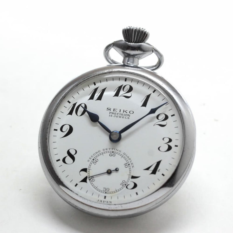 昭和38年の19セイコー鉄道時計/15石/秒針止め機能/絶版時計/19seiko-1210