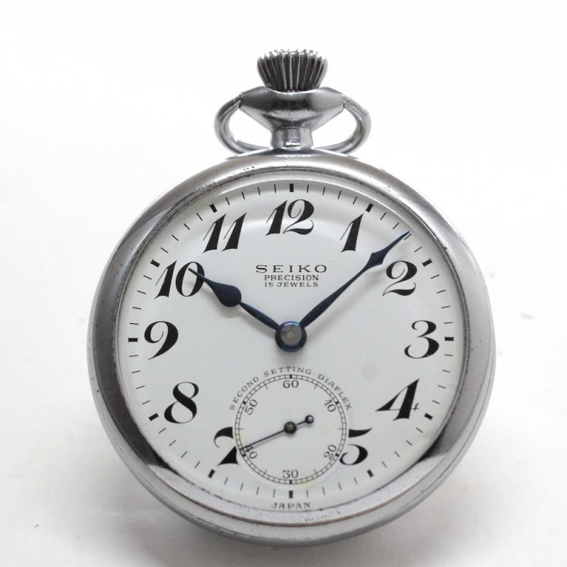 昭和38年の19セイコー鉄道時計/15石/秒針止め機能/絶版時計/19seiko-1210