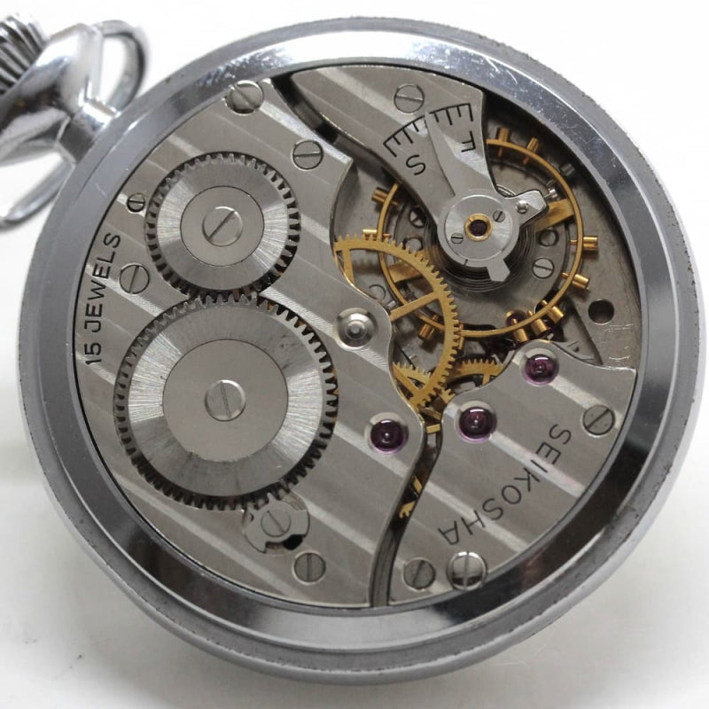 昭和38年の19セイコー鉄道時計/15石/秒針止め機能/絶版時計/19seiko-1210