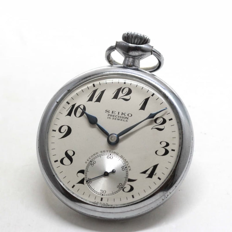昭和36年の19セイコー鉄道時計/15石/秒針止め機能/絶版時計/19seiko-1216