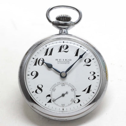 昭和38年の19セイコー鉄道時計/15石/秒針止め機能/絶版時計/19seiko-1217
