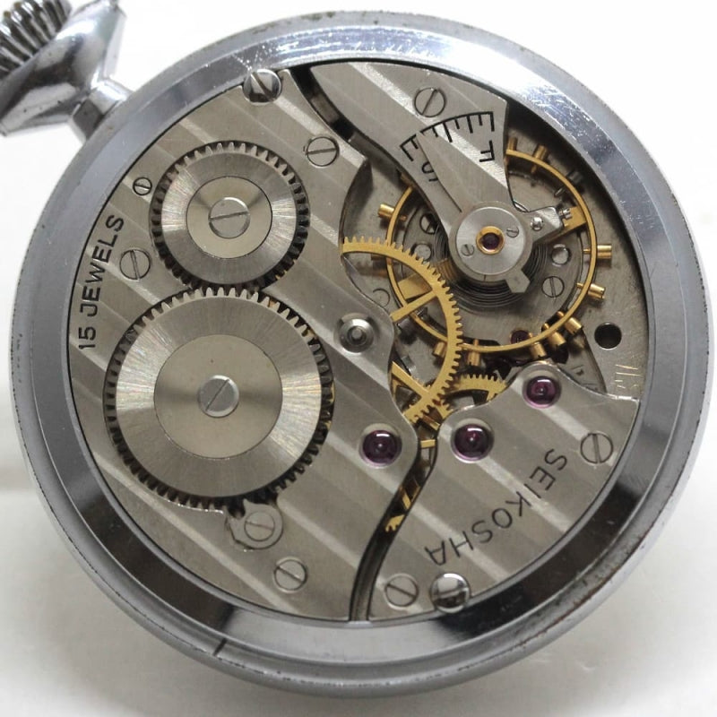 昭和38年の19セイコー鉄道時計/15石/秒針止め機能/絶版時計/19seiko-1217