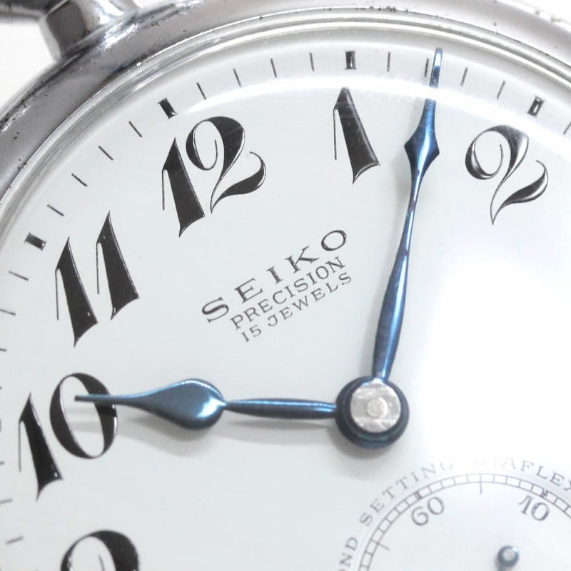 昭和38年の19セイコー鉄道時計/15石/秒針止め機能/絶版時計/19seiko-1217