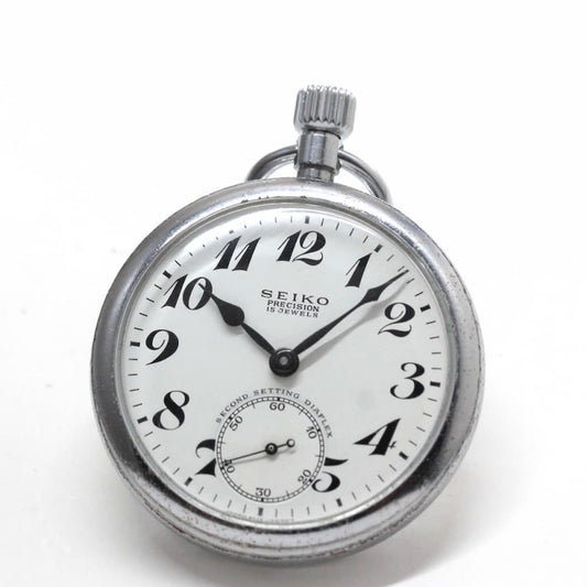 昭和46年の19セイコー鉄道時計/15石/秒針止め機能/絶版時計/19seiko-1220