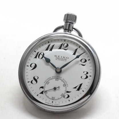 昭和41年の19セイコー鉄道時計/15石/秒針止め機能/絶版時計/19seiko-1223