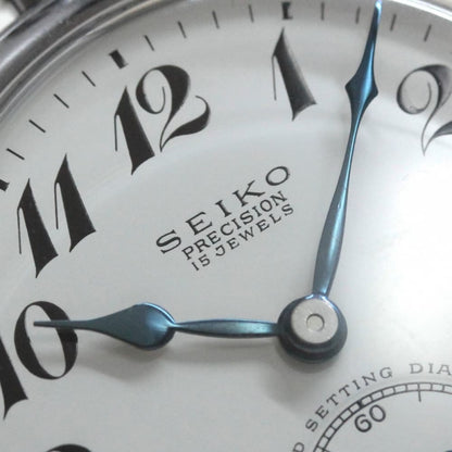 昭和41年の19セイコー鉄道時計/15石/秒針止め機能/絶版時計/19seiko-1223