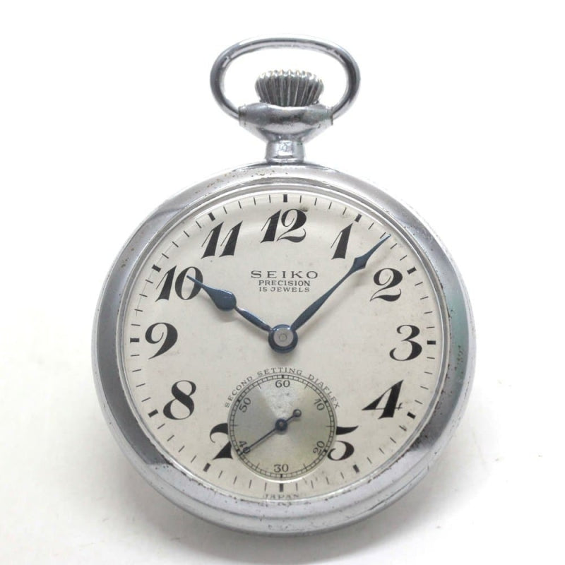 昭和37年の19セイコー鉄道時計/15石/秒針止め機能/絶版時計/19seiko-1238