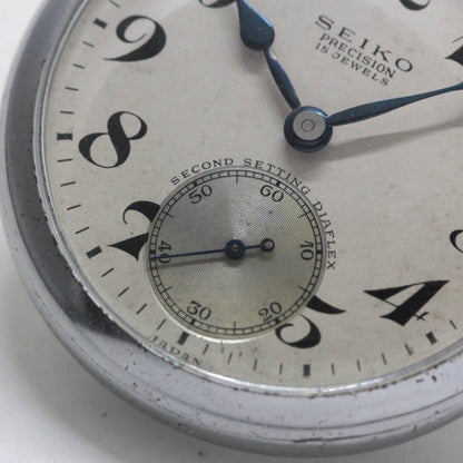 昭和37年の19セイコー鉄道時計/15石/秒針止め機能/絶版時計/19seiko-1238