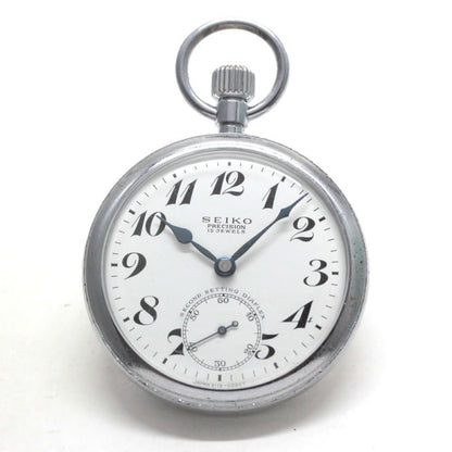 昭和42年の19セイコー鉄道時計/15石/秒針止め機能/絶版時計/19seiko-1241