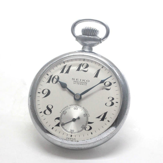 昭和37年の19セイコー鉄道時計/15石/秒針止め機能/絶版時計/19seiko-1274