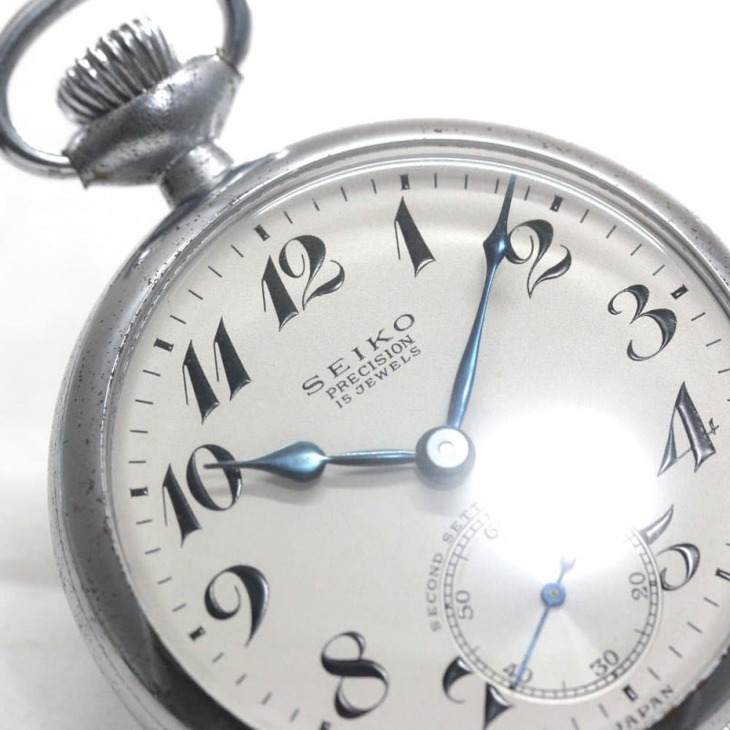 昭和37年の19セイコー鉄道時計/15石/秒針止め機能/絶版時計/19seiko-1274