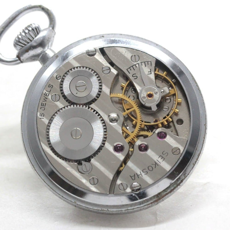 19セイコー鉄道時計/15石/秒針止め機能/絶版時計/19seiko-1280
