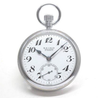 昭和42年の19セイコー鉄道時計/15石/秒針止め機能/絶版時計/19seiko-1290