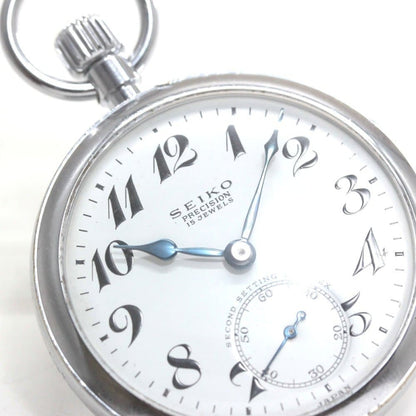 昭和42年の19セイコー鉄道時計/15石/秒針止め機能/絶版時計/19seiko-1290