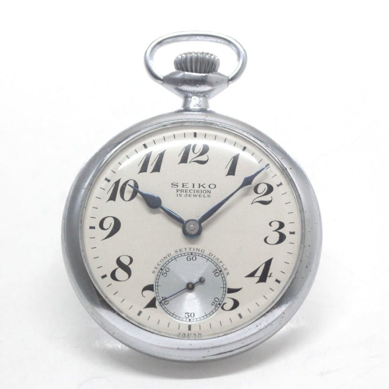 昭和35年の19セイコー鉄道時計/15石/秒針止め機能/絶版時計/19seiko-1291