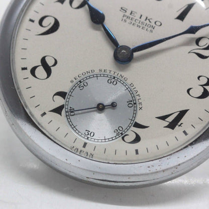 昭和35年の19セイコー鉄道時計/15石/秒針止め機能/絶版時計/19seiko-1291