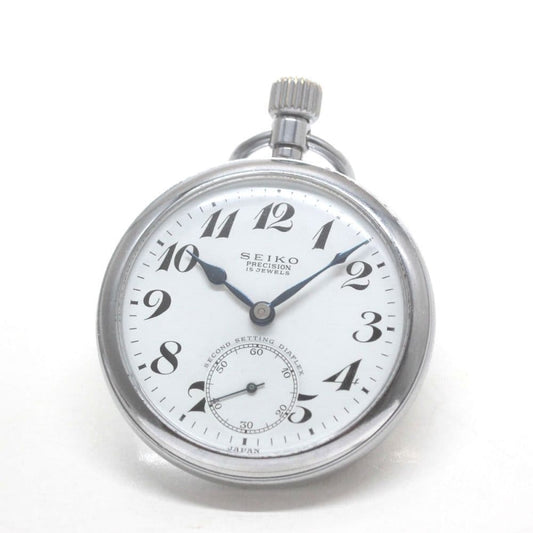 昭和38年の19セイコー鉄道時計/15石/秒針止め機能/絶版時計/19seiko-1293
