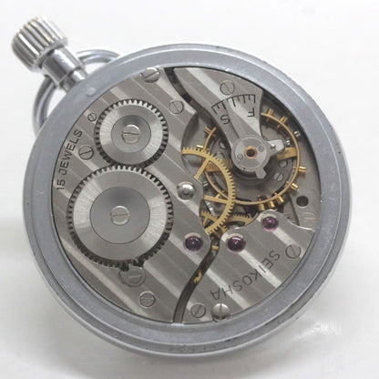 昭和38年の19セイコー鉄道時計/15石/秒針止め機能/絶版時計/19seiko-1293