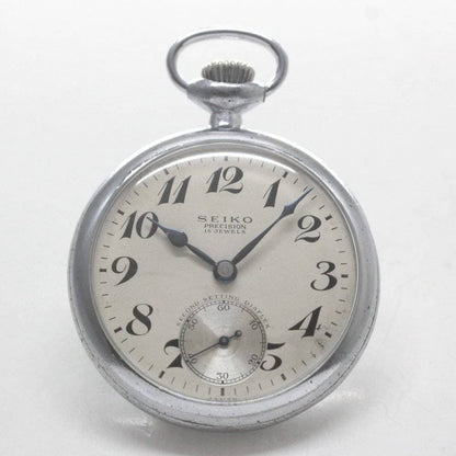 昭和37年の19セイコー鉄道時計/15石/秒針止め機能/絶版時計/19seiko-1296