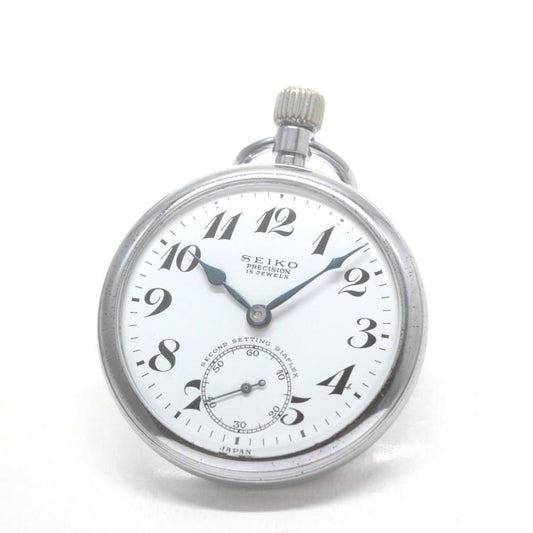 昭和41年の19セイコー鉄道時計/15石/秒針止め機能/絶版時計/19seiko-1297