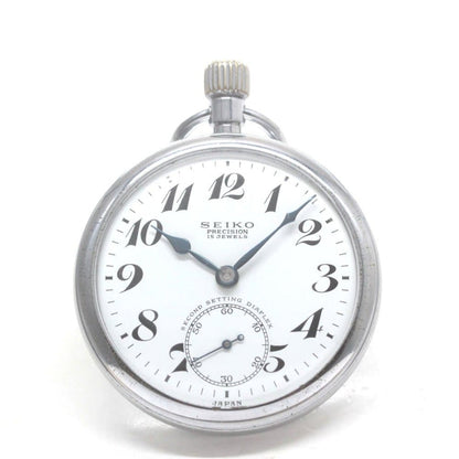 昭和41年の19セイコー鉄道時計/15石/秒針止め機能/絶版時計/19seiko-1297