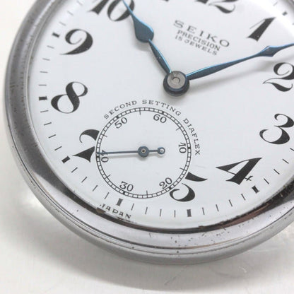 昭和41年の19セイコー鉄道時計/15石/秒針止め機能/絶版時計/19seiko-1297