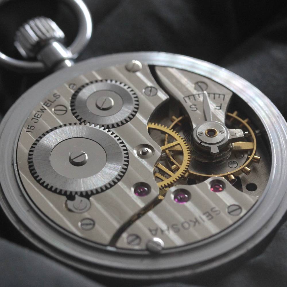 昭和の19セイコー鉄道時計/15石/ダイアフレックス/19seiko-1303