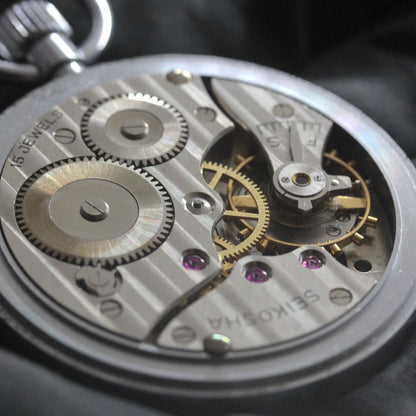 昭和の19セイコー鉄道時計/15石/ダイアフレックス/19seiko-1309