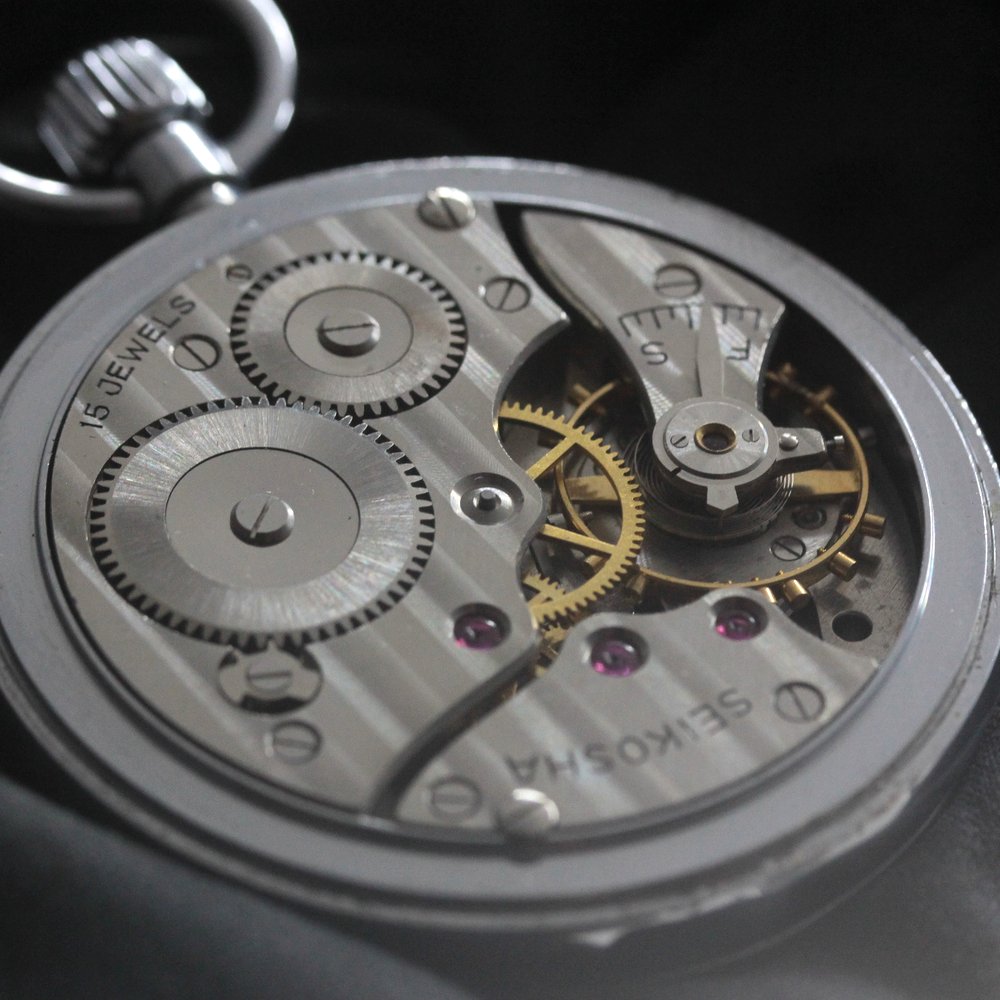 昭和の19セイコー鉄道時計/15石/ダイアフレックス/19seiko-1312