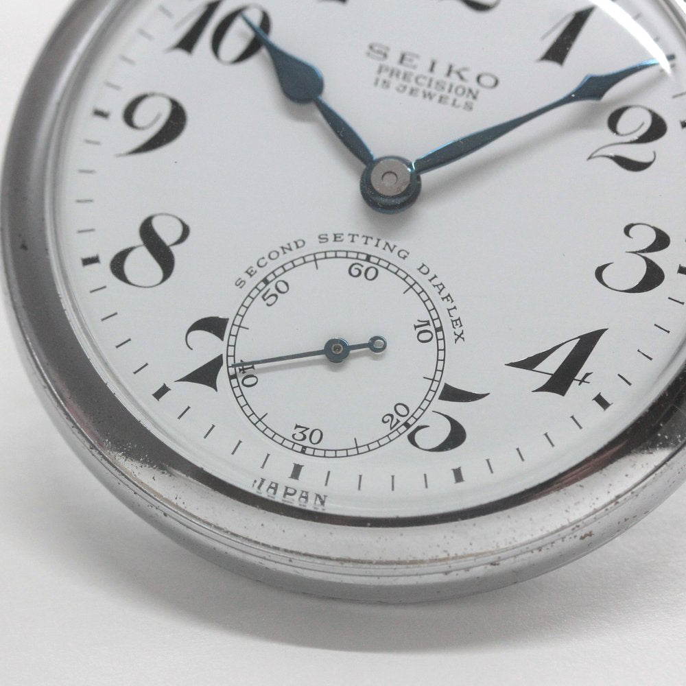 国鉄モデル 昭和40年の19セイコー鉄道時計/15石/秒針止め機能/絶版時計/オーバーホール済/19seiko-1313