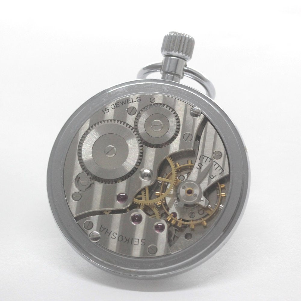 国鉄モデル 昭和40年の19セイコー鉄道時計/15石/秒針止め機能/絶版時計/オーバーホール済/19seiko-1313