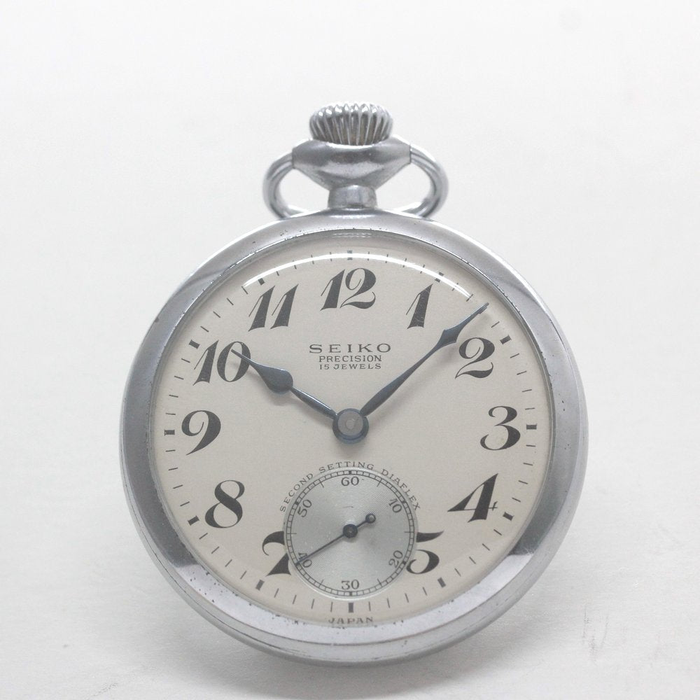 15石ムーブメント 昭和37年の19セイコー鉄道時計/15石/秒針止め機能