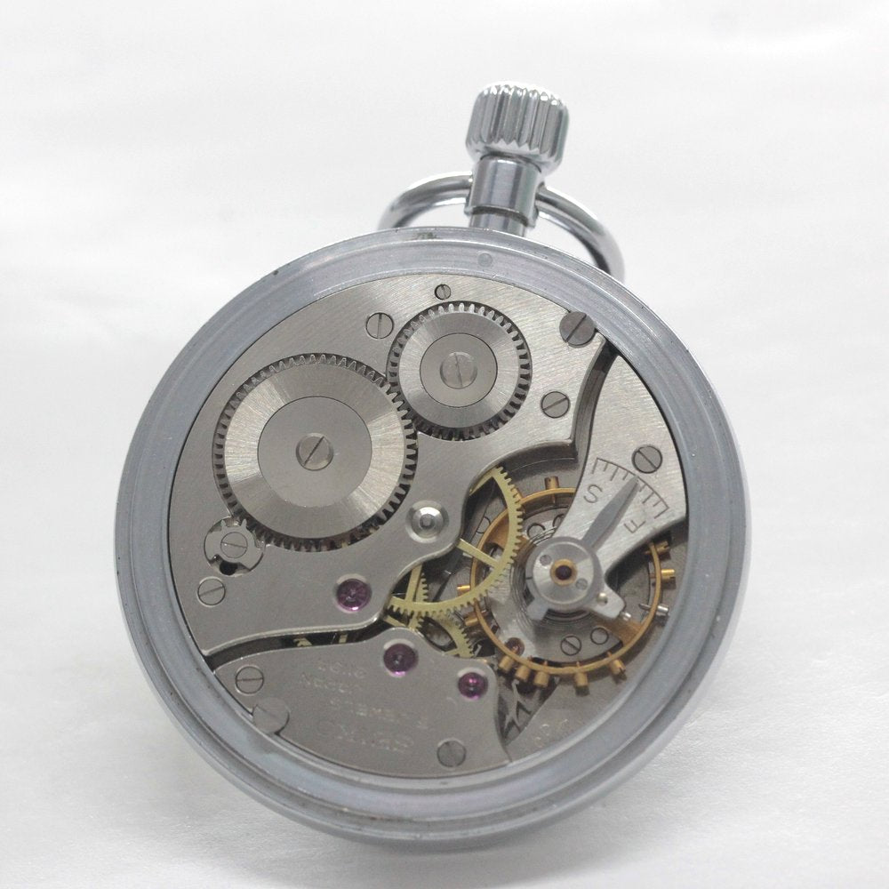 オーバーホール済で、日差30秒以内に調整します 昭和46年の19セイコー鉄道時計/15石/秒針止め機能/絶版時計/19seiko-1317