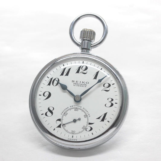 国鉄モデル 昭和40年の19セイコー鉄道時計/15石/秒針止め機能/絶版時計/オーバーホール済/19seiko-1319