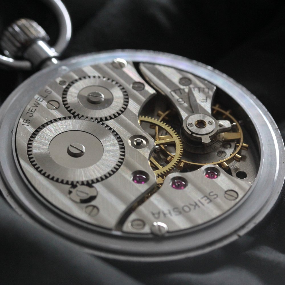 国鉄モデル 昭和40年の19セイコー鉄道時計/15石/秒針止め機能/絶版時計/オーバーホール済/19seiko-1319