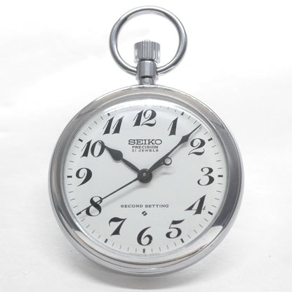 19セイコー プレシジョン 懐中時計 / 19セイコー/昭49　379　国鉄静局/ 21石 / 絶版時計 /19seiko-1325