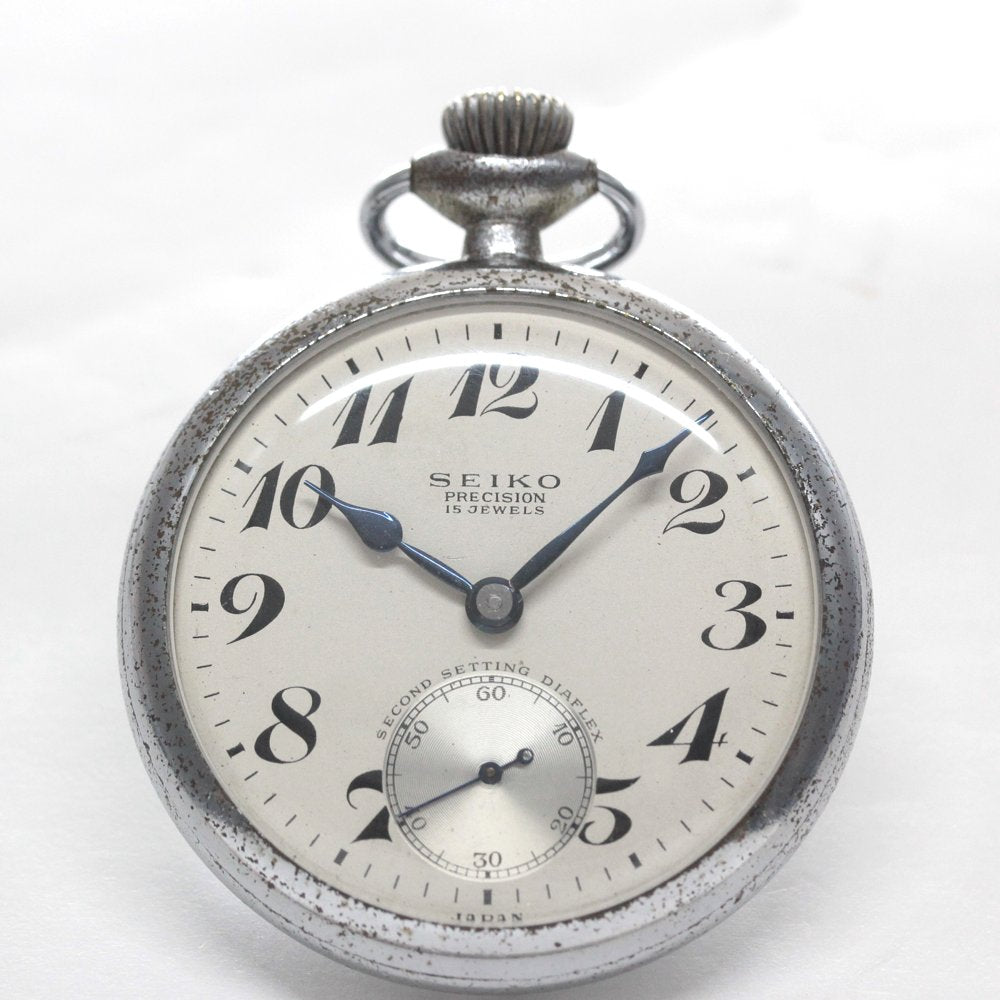 19セイコー プレシジョン 懐中時計 / 19セイコー/昭36　2418　国鉄/ 15石 / 絶版時計 /19seiko-1327