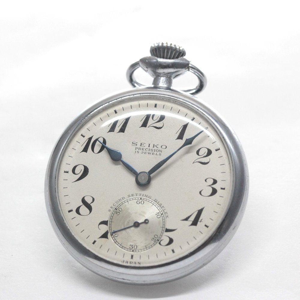 昭和35年の19セイコー鉄道時計/15石/秒針止め機能/絶版時計/19seiko-1328
