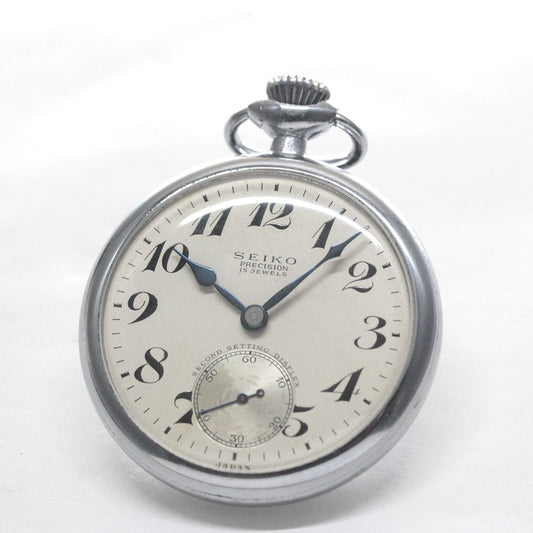 昭和35年の19セイコー鉄道時計/15石/秒針止め機能/絶版時計/19seiko-1328