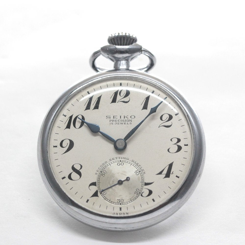 昭和35年の19セイコー鉄道時計/15石/秒針止め機能/絶版時計/19seiko-1328