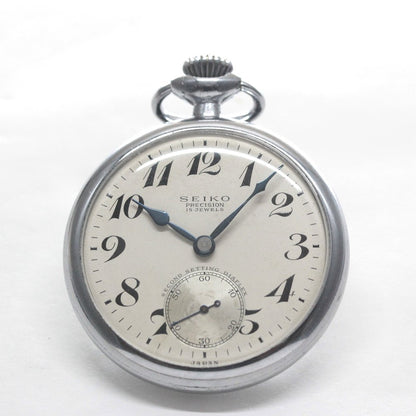 昭和35年の19セイコー鉄道時計/15石/秒針止め機能/絶版時計/19seiko-1328