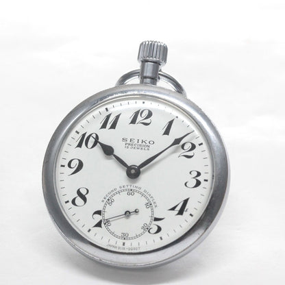 昭和45年の19セイコー鉄道時計/15石/秒針止め機能/絶版時計/19seiko-1329