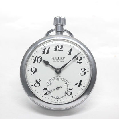 昭和45年の19セイコー鉄道時計/15石/秒針止め機能/絶版時計/19seiko-1329