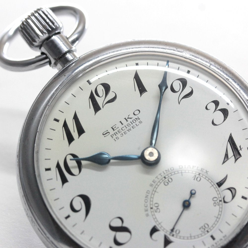 国鉄モデル 昭和40年の19セイコー鉄道時計/15石/秒針止め機能/絶版時計/オーバーホール済/19seiko-1334