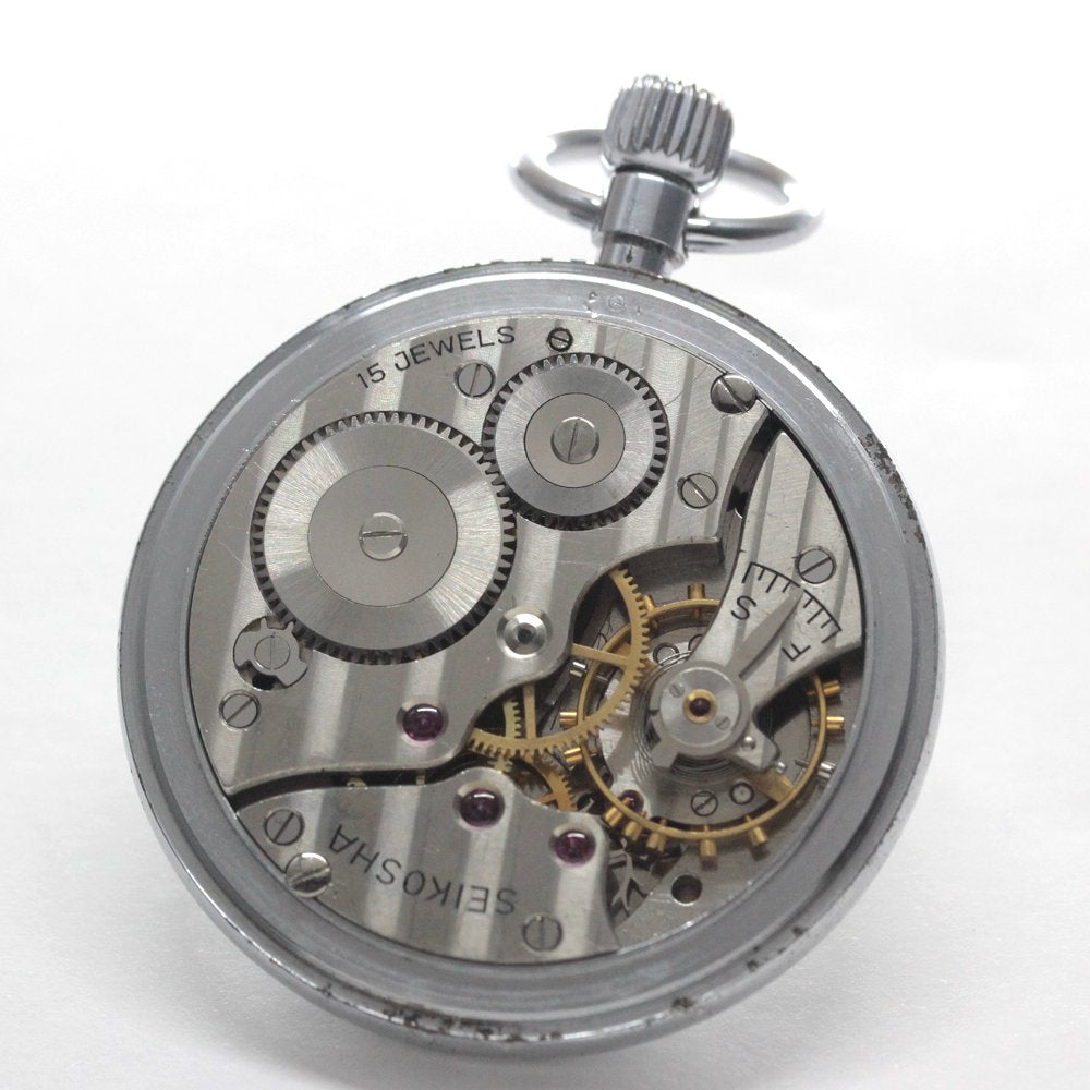 国鉄モデル 昭和40年の19セイコー鉄道時計/15石/秒針止め機能/絶版時計/オーバーホール済/19seiko-1334