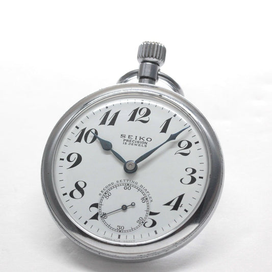 19セイコー プレシジョン 懐中時計 / 19セイコー/昭41　中支863　国鉄/15石 / 絶版時計 /19seiko-1338