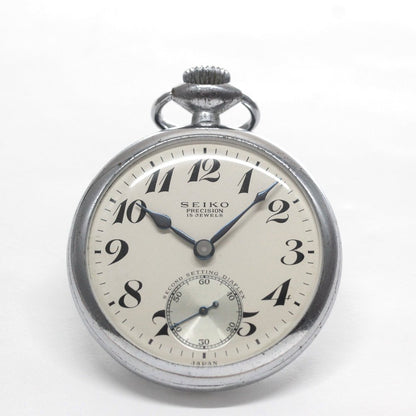 19セイコー プレシジョン 懐中時計 / 19セイコー/昭37　8　国鉄/ 15石 / 絶版時計 /19seiko-1341