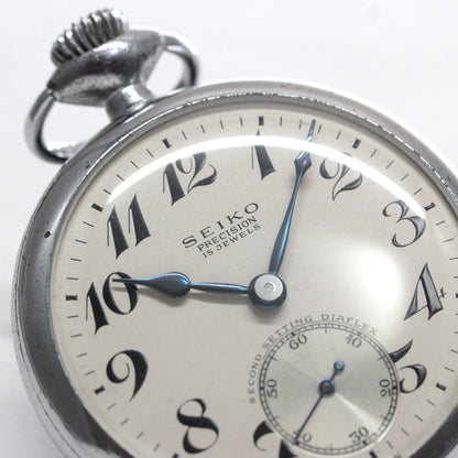 19セイコー プレシジョン 懐中時計 / 19セイコー/昭37　8　国鉄/ 15石 / 絶版時計 /19seiko-1341